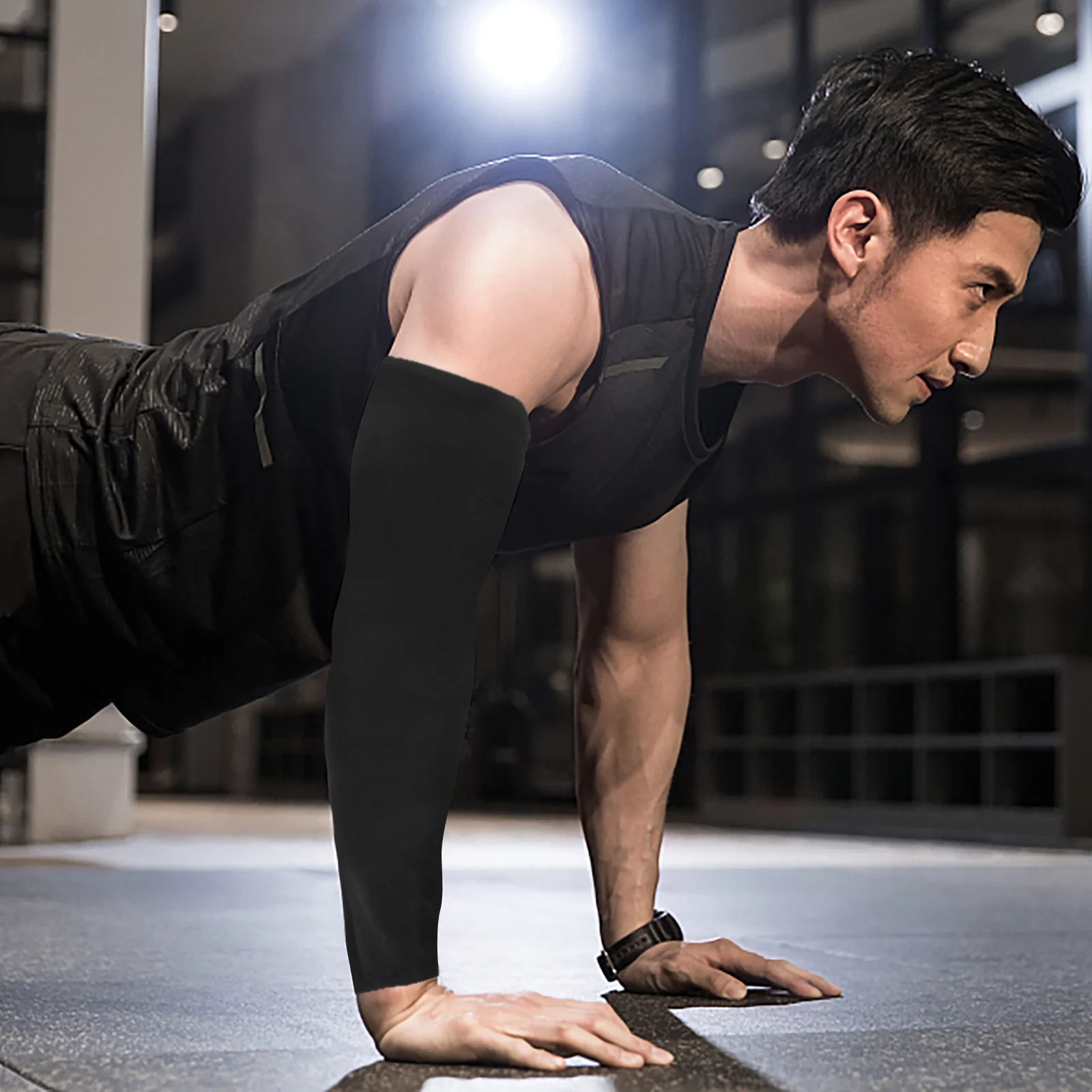 

2Pcs Warm Arm Sleeve High Elasticity Protective Arm Wrap for Outdoor Sports Cycling Running Basketball Comfortable Anti-Cold