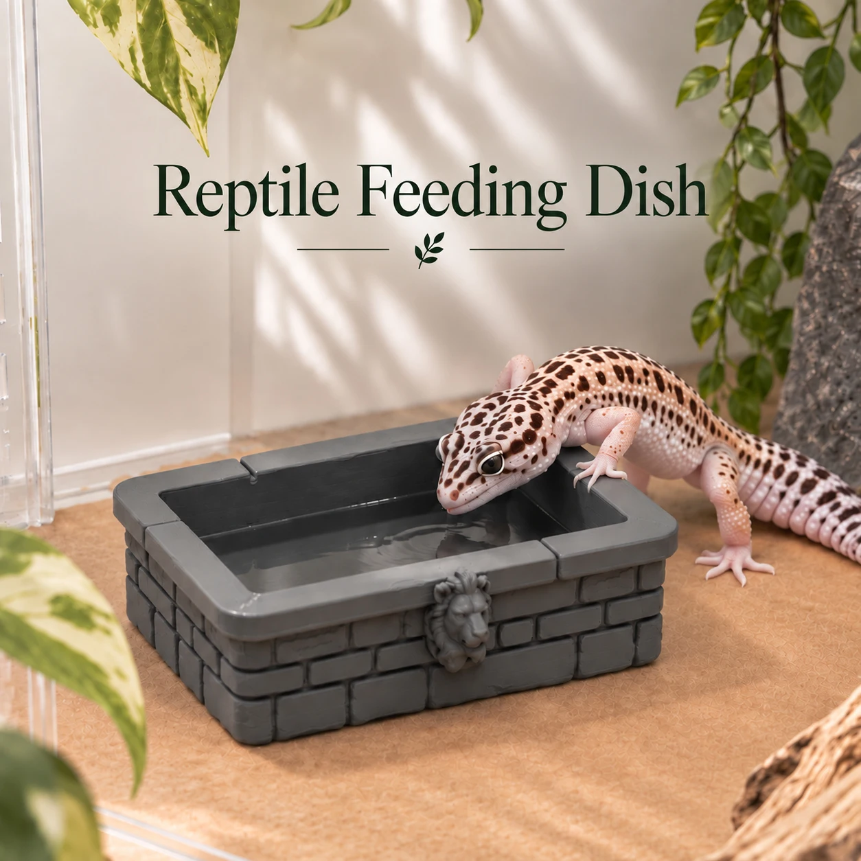 Water Dish Reptile - Ciotola d'Acqua per Rettili a Forma
