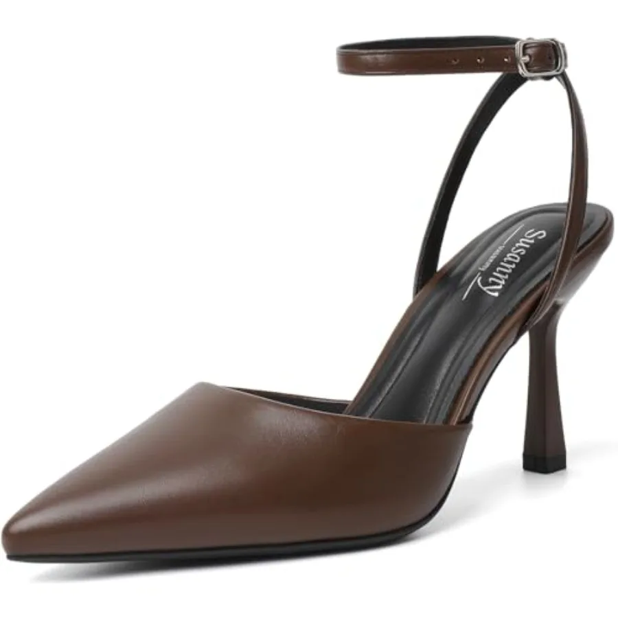 

Susanny Heels for Women Stiletto Closed Pointed Toe Backless Dress Shoes High Heels Sexy Kitten Pumps Wedding Guest Party Dance