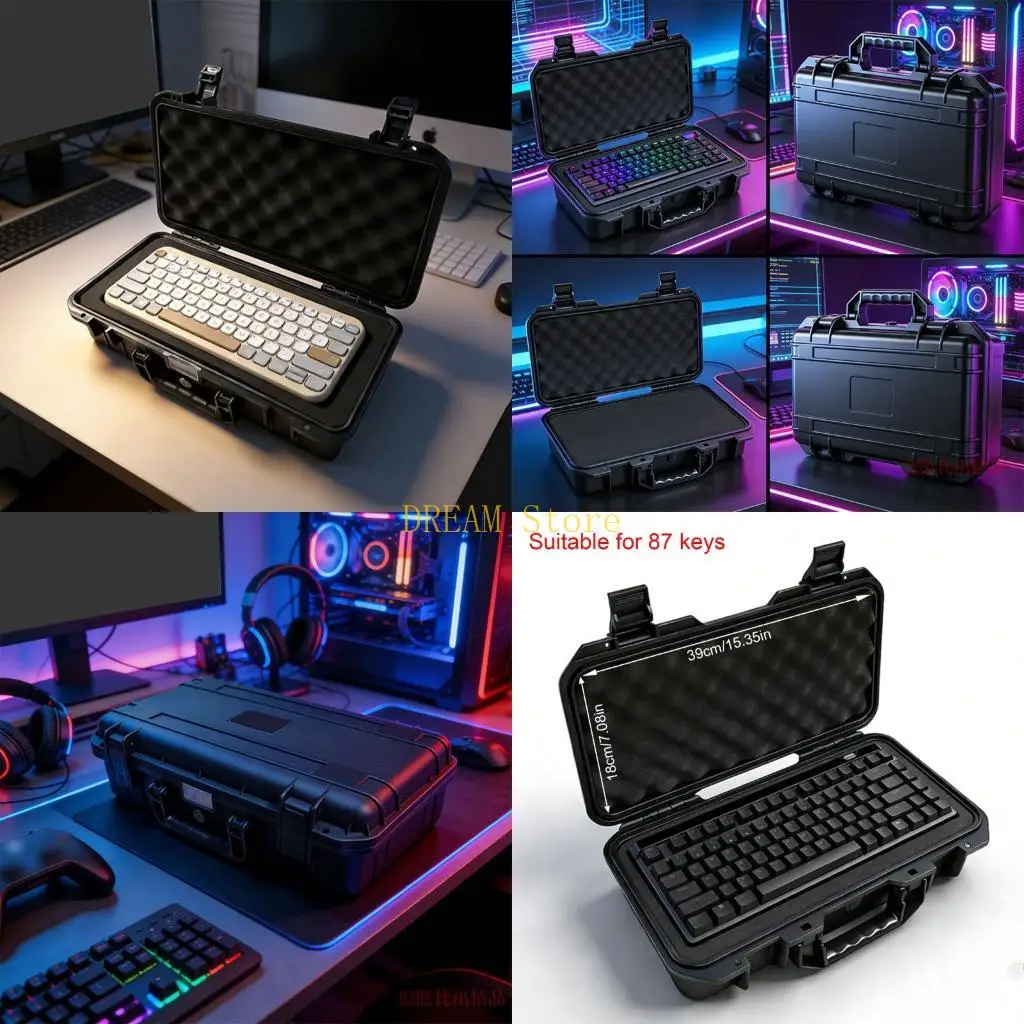Protective Travel Case for 87 Keys Wireless Keyboard Bluetooth-compatible Keyboard Carrying Storage Holder Waterproof best sale