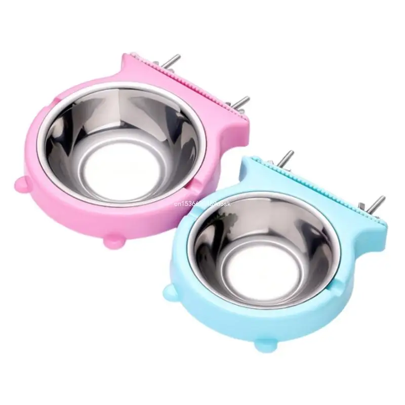 

2Pcs Hanging Dog Bowl Set Pet Cage Water Feeder Bowl for Cats Dogs Feeding