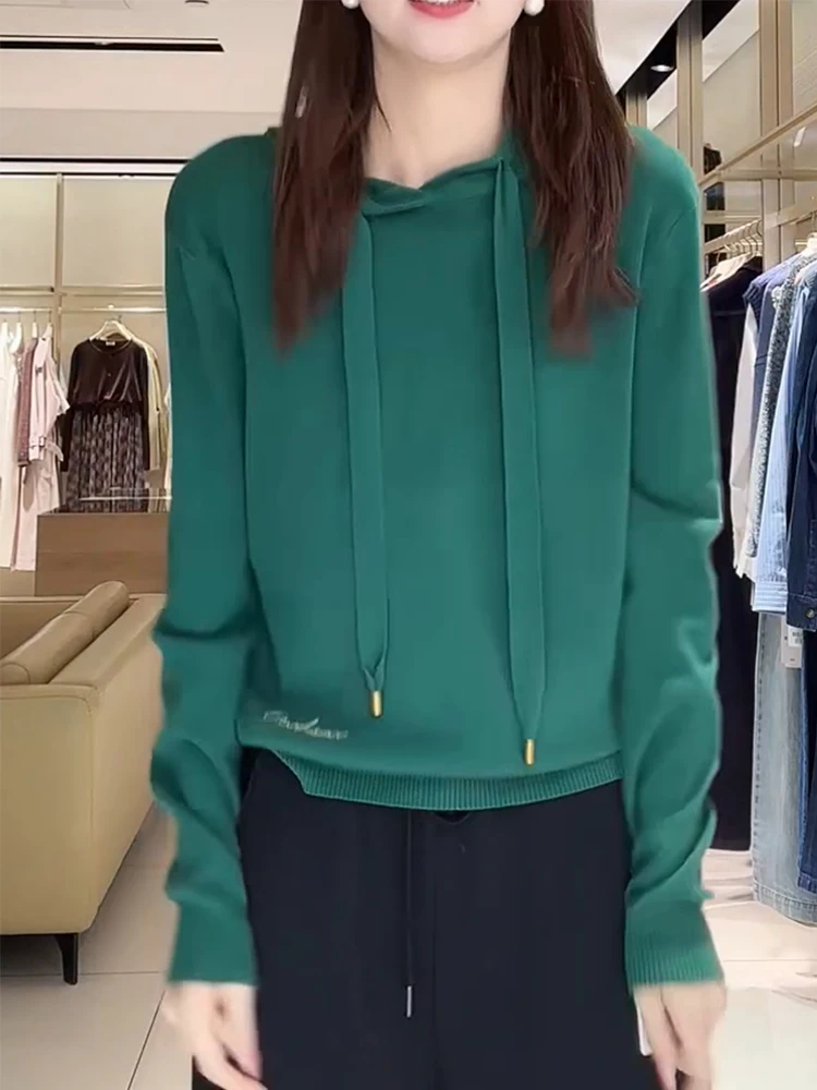 

Женская повседневная толстовка больших размеров с длинным рукавом, цветная, для ежедневных поездок на работу, осенняя новинка, устойчивая к выцветанию, с круглым вырезом