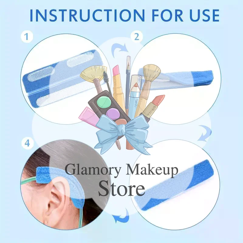 CPAP Mask Strap Covers 2PCS Anti-Friction Durable Headband Protection Pads for CPAP Users Home Night Sleep Use