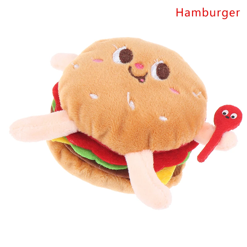 1Pc 食品ぬいぐるみキーホルダーハンバーガーホットドッグフライド