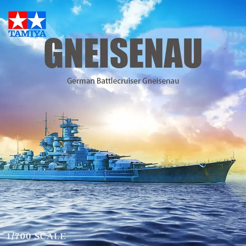 Kit de modelo de montagem de navio TAMIYA 77520 Battlecruiser alemão Gneisenau Water Line Série 1/700