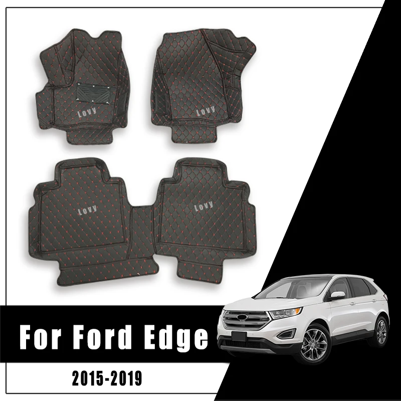 Car Floor Mats Trunk Carpets For Ford Edge 2015 2016 2017 2018 2019 Custom Rugs Dash Pads Auto Interior Accessories Waterproof