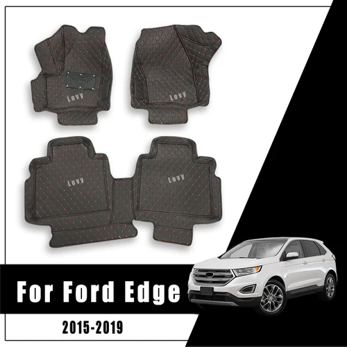 Alfombrillas de coche, alfombras para maletero para Ford Edge 2015 2016 2017 2018 2019, alfombras personalizadas, almohadillas para tablero, accesorios de Interior de coche impermeables