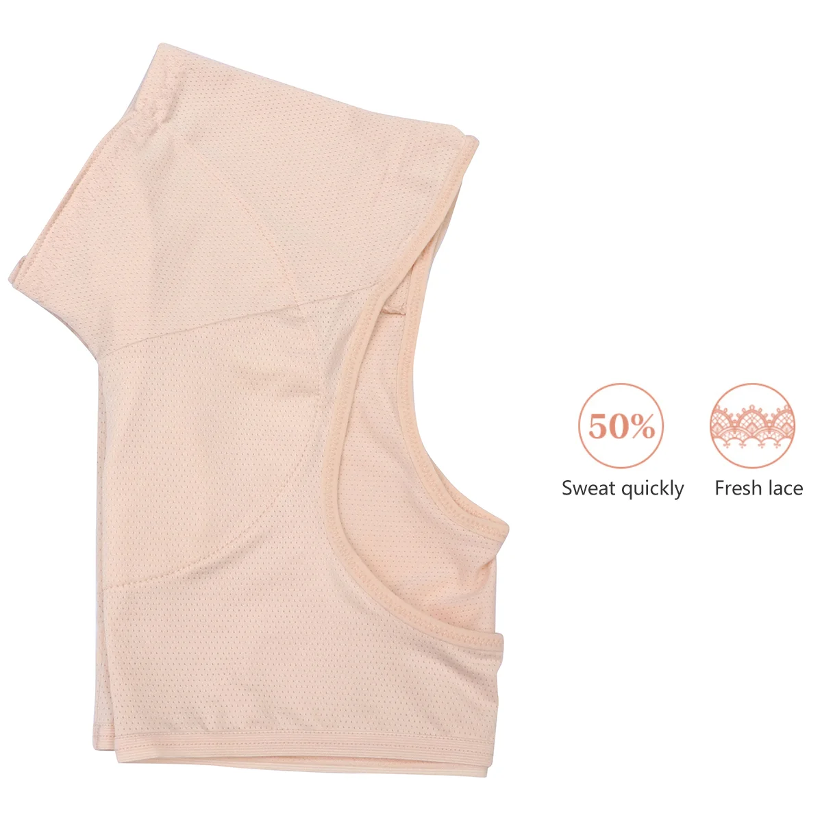 Ladies Sweating Vest Underarm Pad Dress Shirts for Women Girl Short Sleeve Antiperspirant