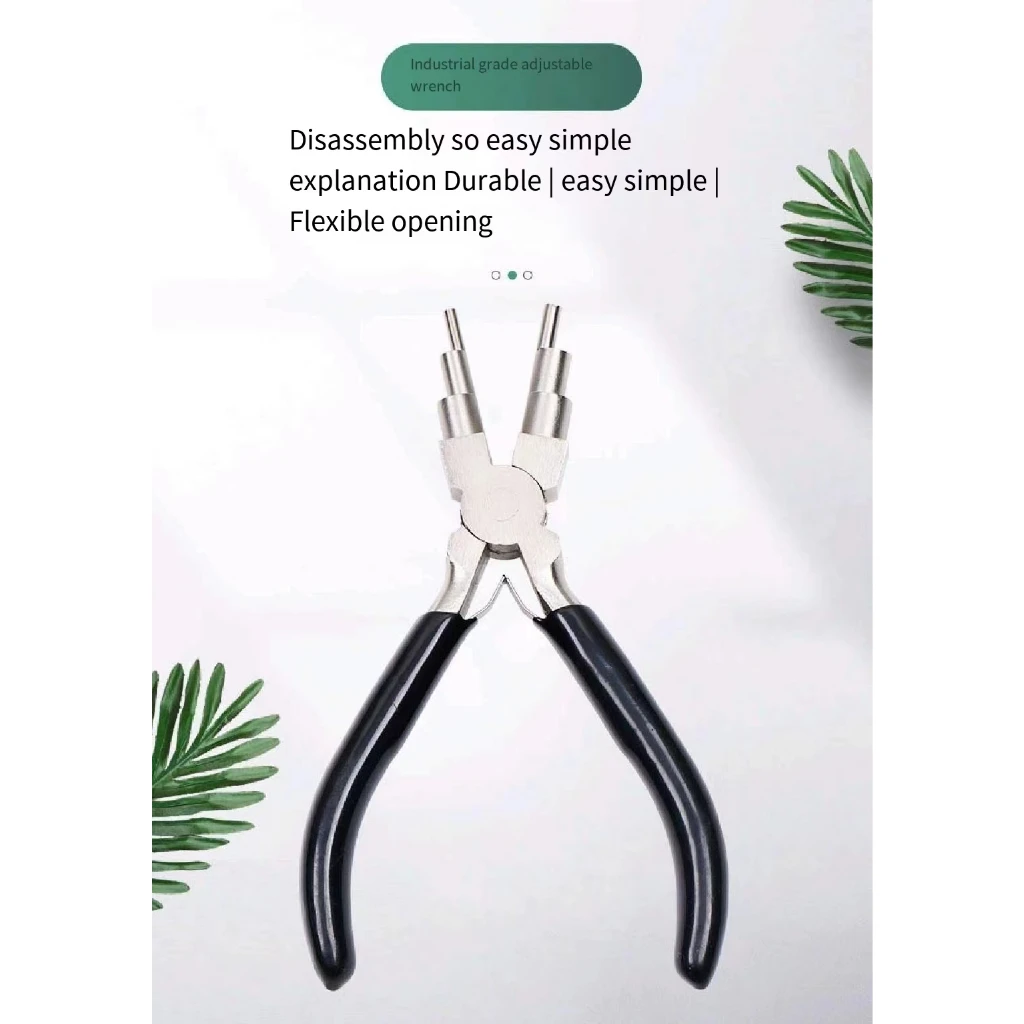 DIY Carbon Steel Round Nose Pliers Hand Tools for Wire Wrapping / Jewelry Making / Loop Making Bail Making Pliers6 in 1 Alicates