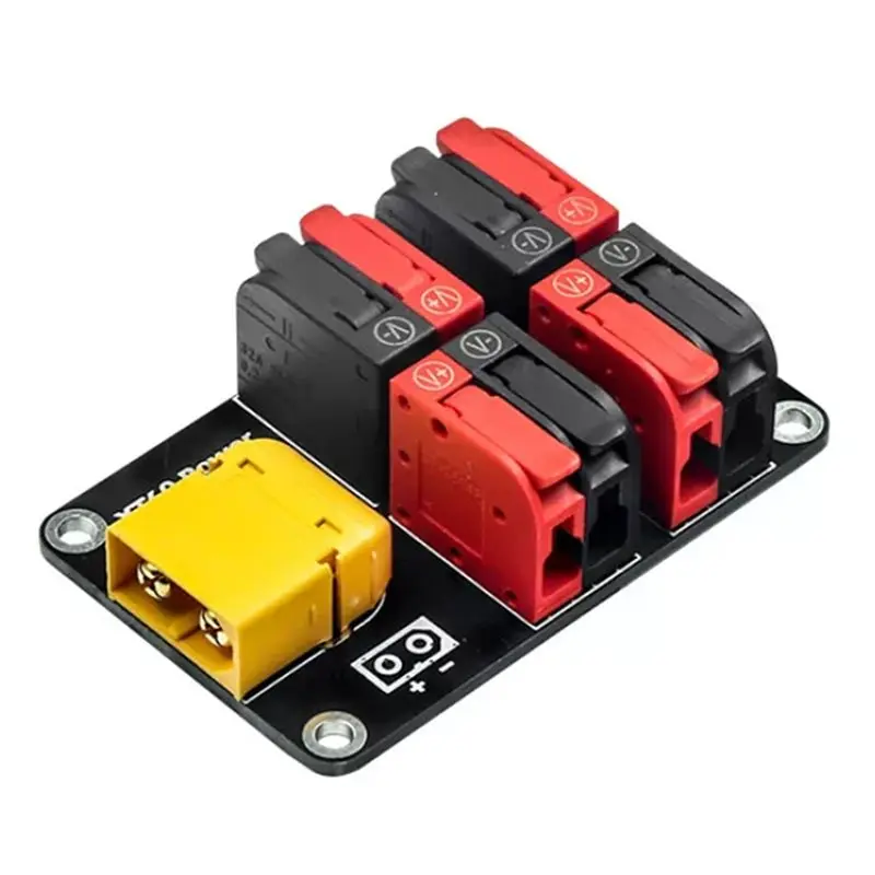 XT60 Power Distribution Board- For Lipo Battery Powered Modules Tool-Free,Push-Type Connectors For RC Drone DIY Projects