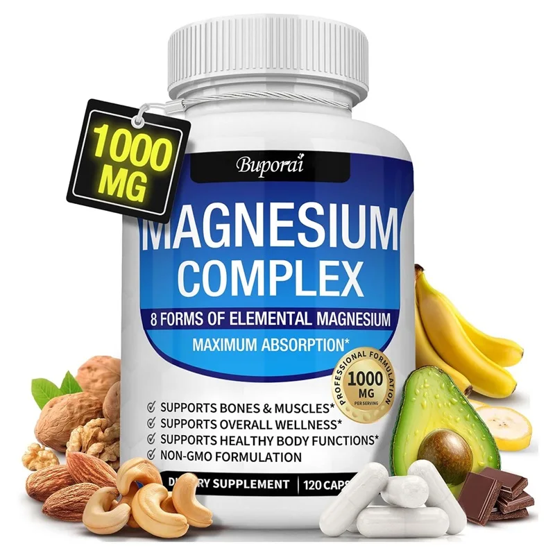 Magnesium Complex Supplement - Supports Muscle Relaxation, Sleep, Joint, Bone, Nerve, Immune, and Cardiovascular Health