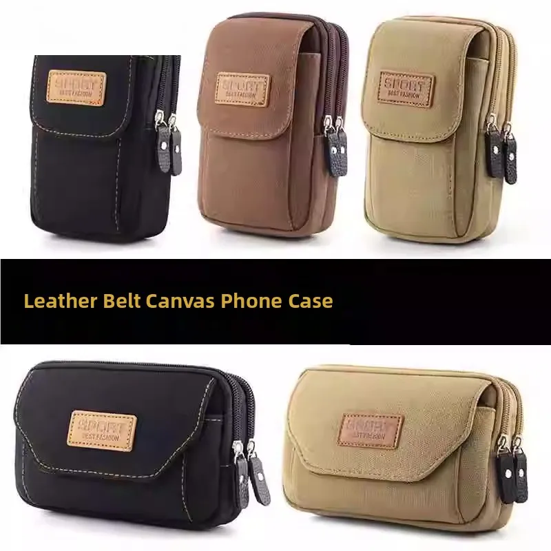 

Canvas Phone Bag Sports Waist Bag Workwear M Model Durable Wear Resistant Fitn Pouch Outdoor Accory Fly Blue Valley