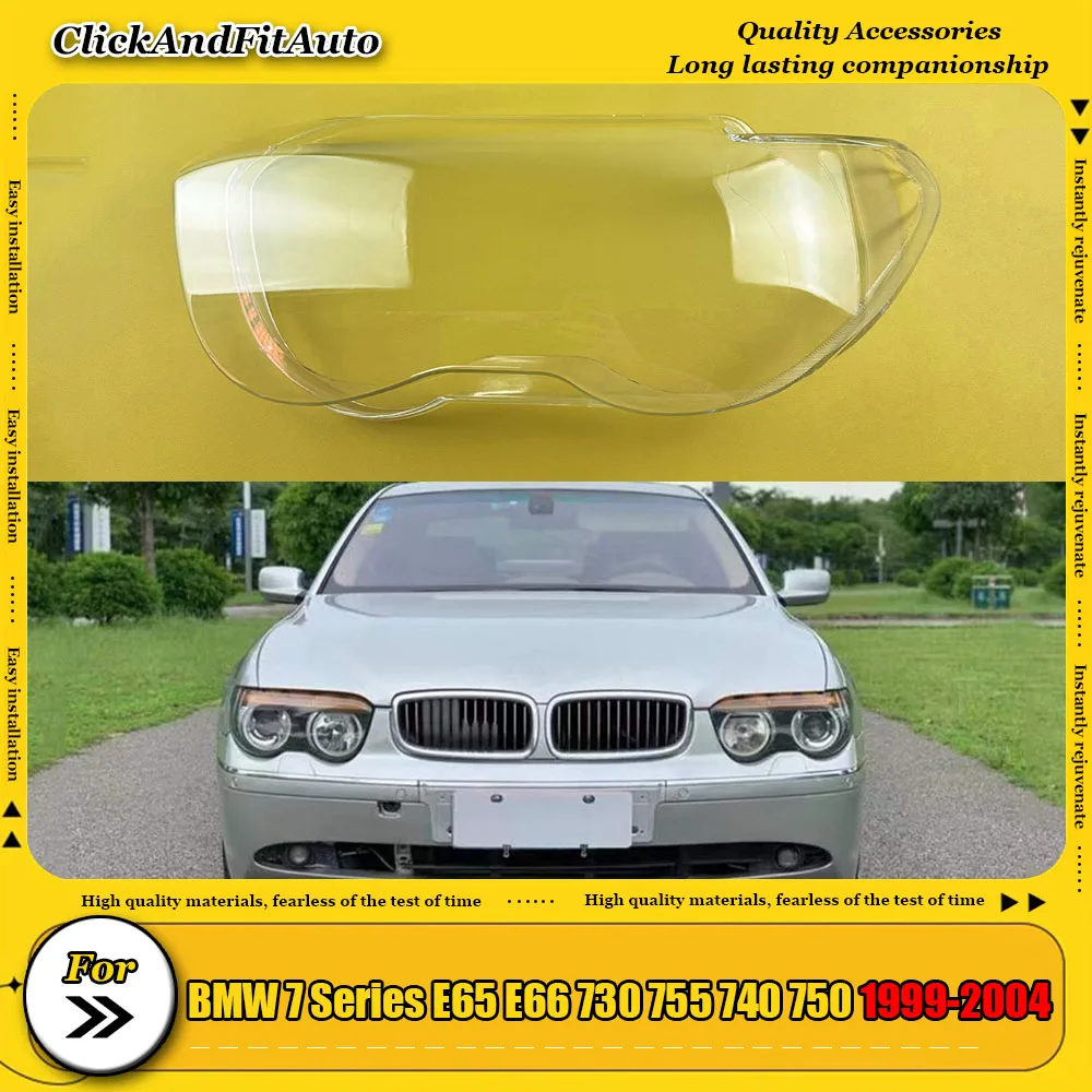 

For BMW 7 Series E65 E66 1999-2004 Car Front Glass Lens Caps Headlight Cover Auto Headlamp Case Head Light Lampshade Shell
