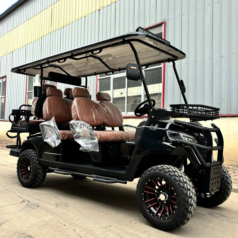 Wholesale Price Lithium Batteries 4 Wheel 4+2 Seats Alum Chassis Golf Cart Electric Exclusive Right Vehicle Golf Cart