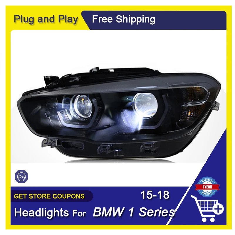 

Car Styling Headlights For BMW 1 series 2015-2018 F20 Headlight All LED DRL Dynamic Turning Signal Auto Front Lamp Hatchback