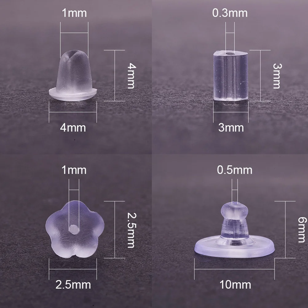 

1 упаковка, прозрачные пластиковые аксессуары для сережек, практичные подушечки разных стилей для ювелирных изделий, аксессуары для сережек «сделай сам»