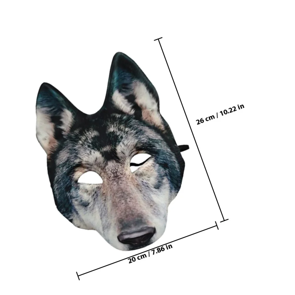 Maschera realistica del lupo di Halloween Maschere del costume da lupo mannaro 3D Maschere di travestimento di animali spaventosi per feste Maschera di lupo