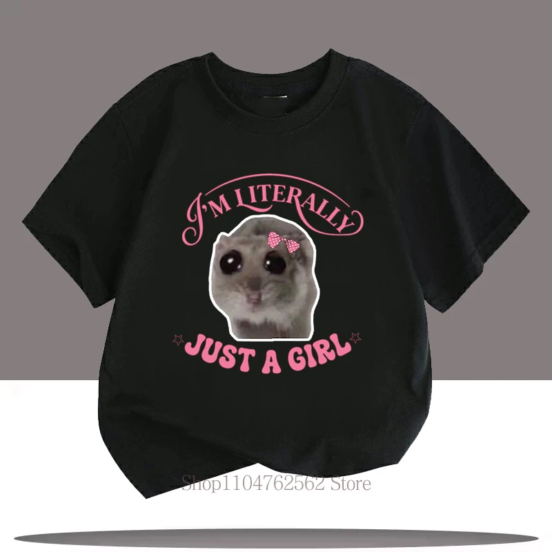 Cute Mouse Printed Pattern Children T-shirts Summer Girls Casual Fashion Funny Colorful Tops Kids O-Neck Short Sleeve T-shirts