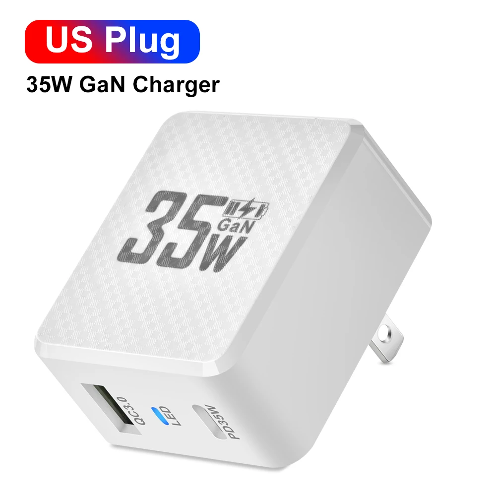 35w gan usb typ c ladegerät tablet schnell ladegerät qc 3,0 pd 3,0 ladegerät für iphone 15 xiaomi poco f5 laptop ladegerät