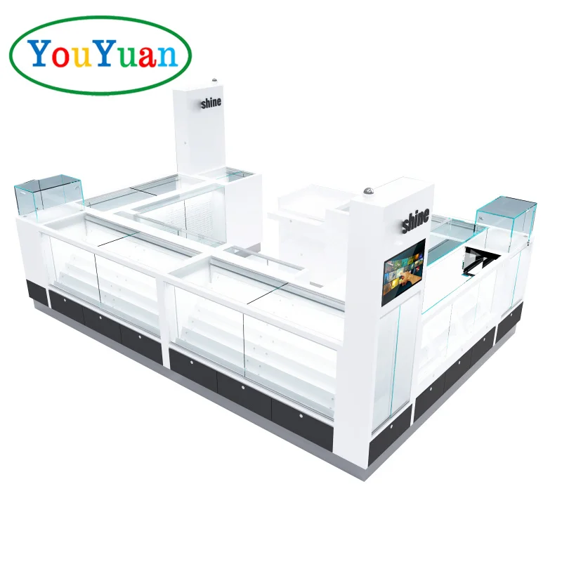 (customized)Customized mobile mall cell phone kiosk mobile phone repair kiosk design glass phone display showcase