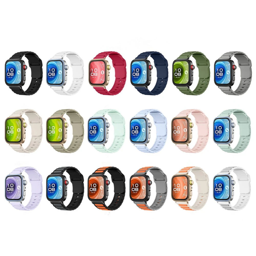 Silicone Watchband For Huawei watch FIT 3 / 4 / 4 PRO Smart Watch Sport Strap Watch Magnetic Buckle Band Replacement