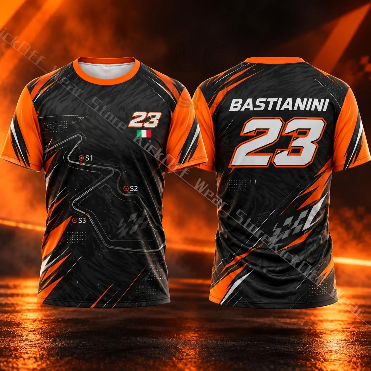 Bastianini 23 Mens Motorcycle Racing Jersey Summer Track Day Casual Streetwear Unisex Motorsport Fan Gift Athletic Graphic Shirt
