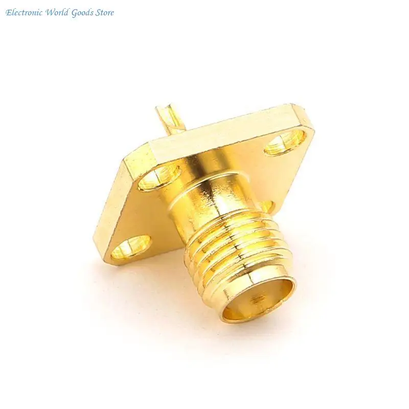 A3PD 10pcs SMA Female Chassis Panel Mount 4 Hole Post Terminal RF Connector Coaxial A