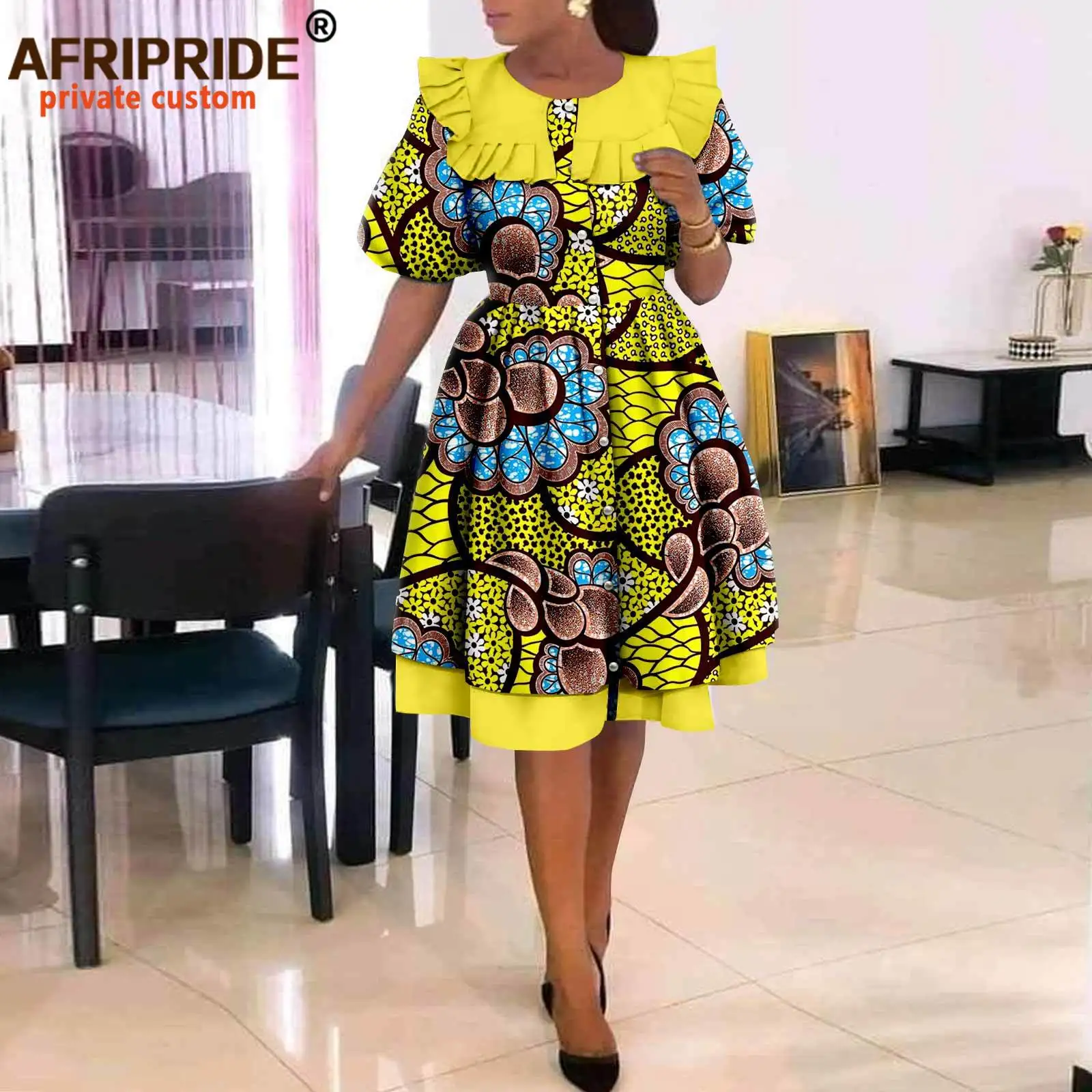 black african print dress Halter Black A-Line Short Prom Dresses Homecoming Dresses – Hoprom main image 0