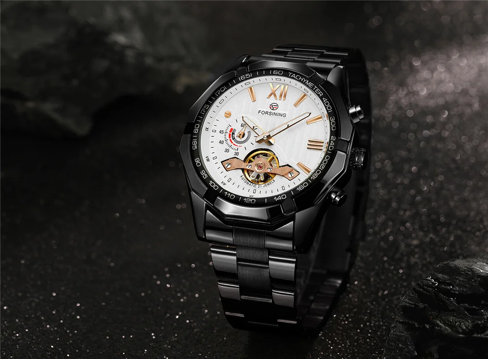 Forsining 373A Watches The New Listing Arrivial Tachymeter Tourbillion Luminous Automatic Mechanical For Men Free Shipping