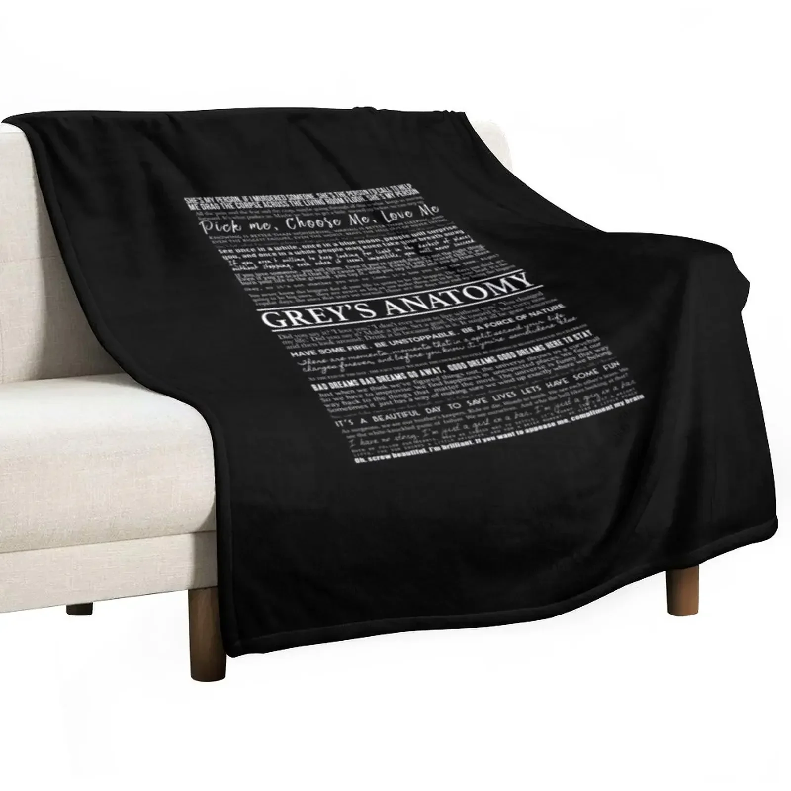 typography black Throw Blanket anime wednesday Bed covers Weighted Blankets