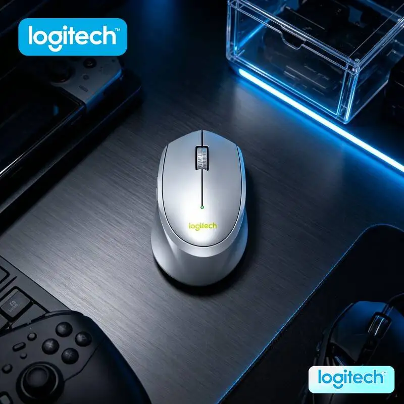 

Logitech M330 Silent Cordless Mouse 2.4G USB Receiver Right-Hand Grip Secure Tight for Office PC Mac Laptop Desk
