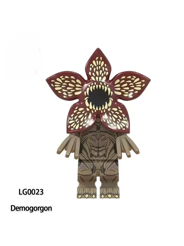 I4Pcs/세트 호러 TV 더스틴 마이크 루카스 윌 데모고르곤 모델 블록 조립 장난감 어린이용