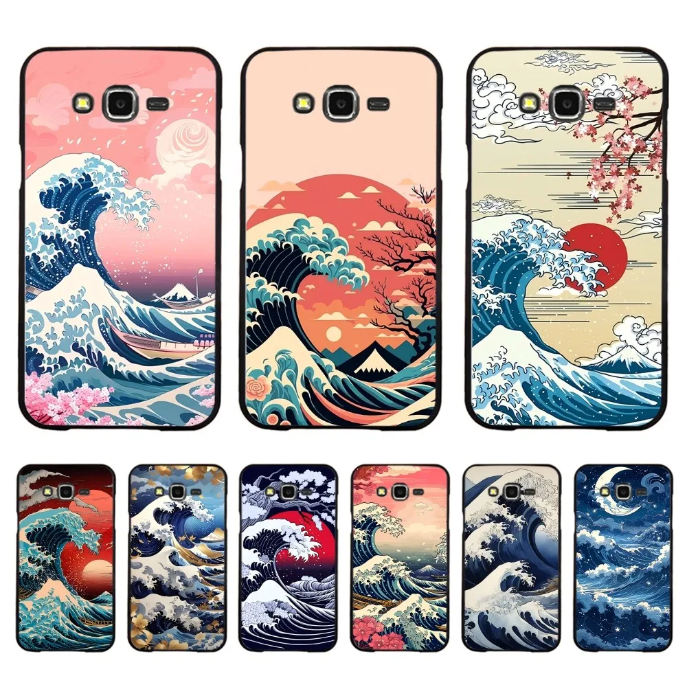 Creative Ukiyo-e painting waves Phone Case For Samsung J 7 plus 7core J7 neo J6 plus prime J6 J4 J5 Mobile Cover