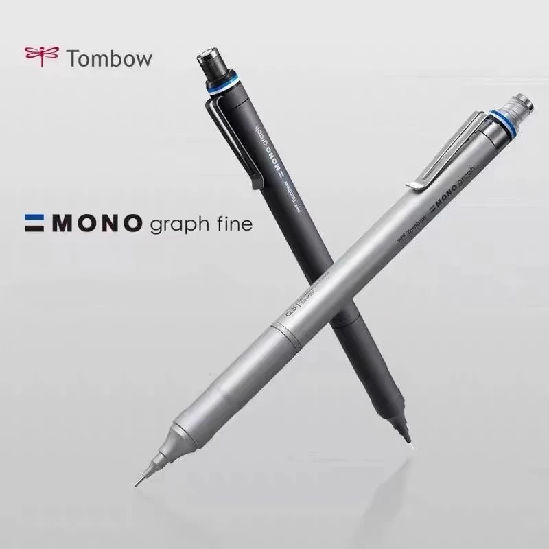 

New Tombow Mono Graph Fine Mechanical Pencil 0.3/ 0.5mm Metal Rod Low Center With Eraser School Supplies Japanese Stationery