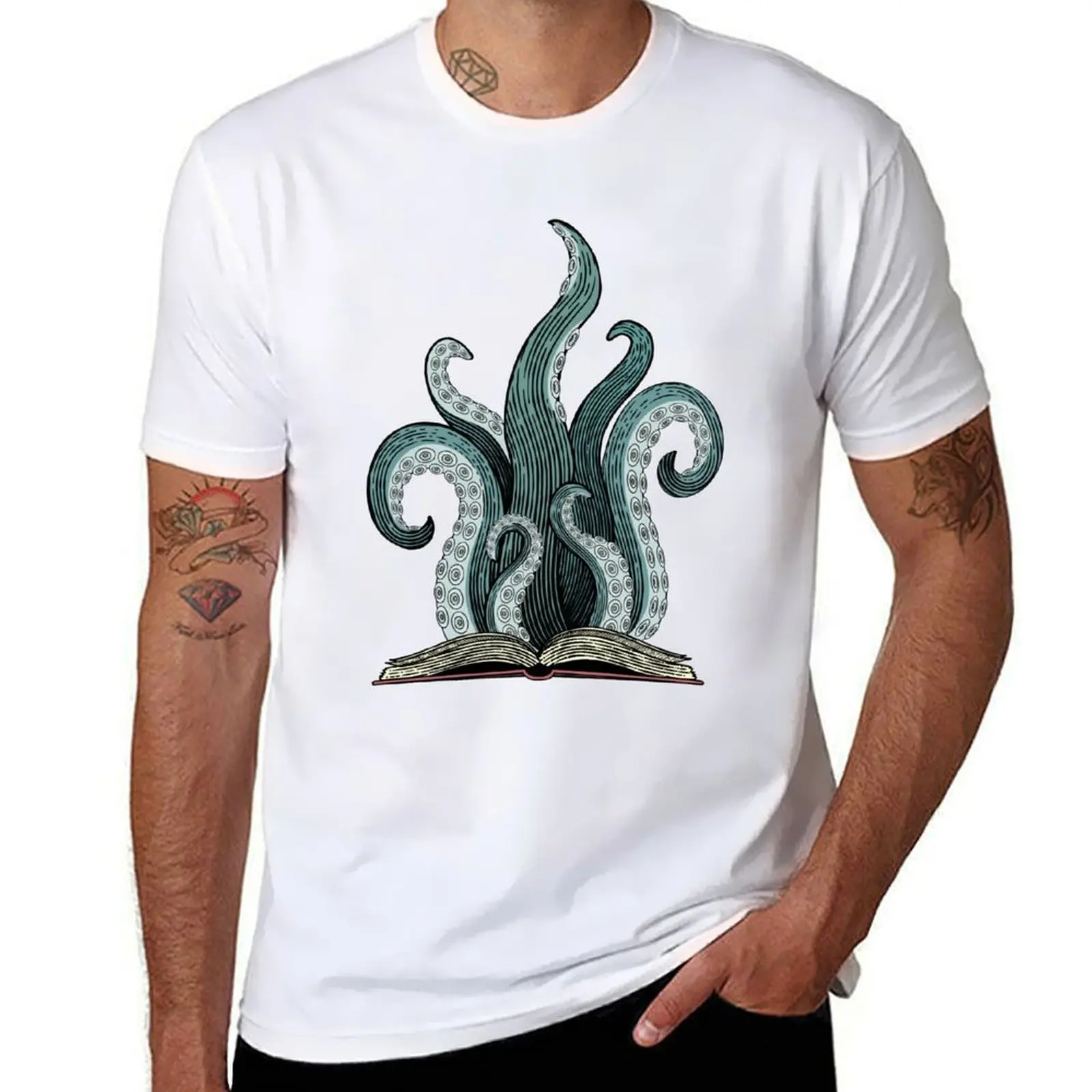 

Tentacle book T-Shirt t shirts for man cotton funny funny t shirts man t shirt man luxury T-Shirt