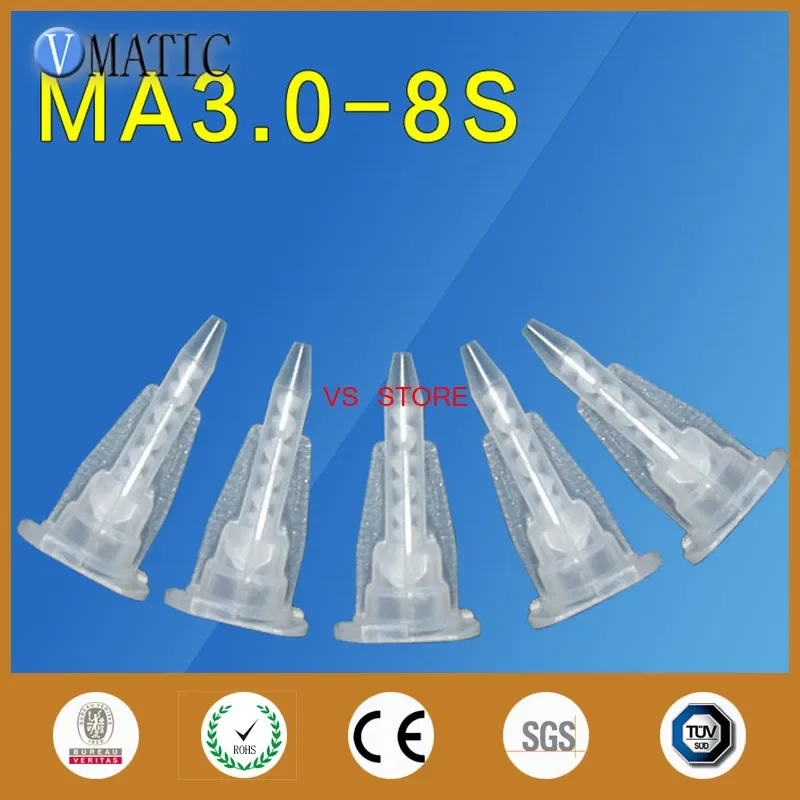 Free Shipping Resin Static Mixer MA3.0-8S Mixing Nozzles For Duo Pack Epoxies,Dispensing Static Mixer