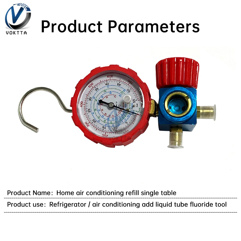 500/800PSI Air Conditioning Pressure Gauge Refrigerant Manometer Manometer Diagnostic Manifold Gauge For R410A R22 R134a R404A