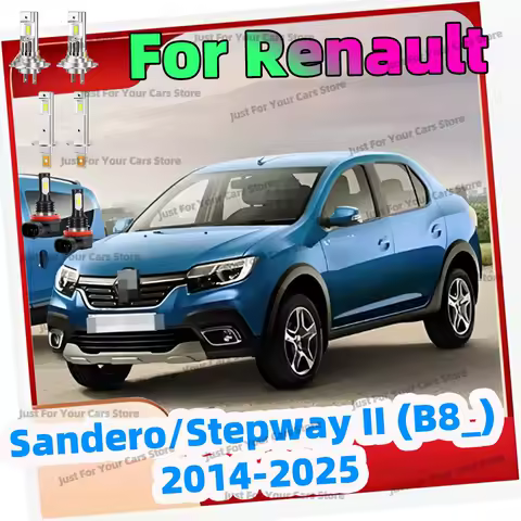 2/6x Headlights CSP 3570 Head Lampada 6000K Fog Lamps 12V LED For Renault Sandero/Stepway II (B8_) 2014-2025 2015 2016 2017 2018