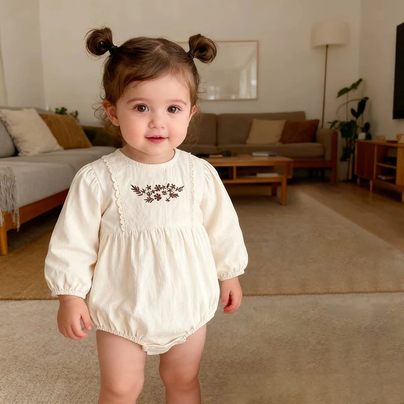 Herbst Frühling Neugeborenen Baby Mädchen Overall Langarm 0-24M Baumwolle Druck Kleinkind Baby Mädchen Kleidung Baby Mädchen süße Body