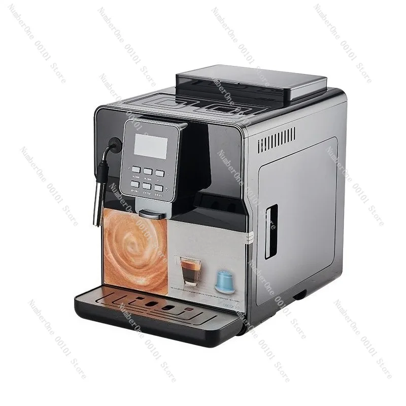 Commercial Fully Automatic Coffee Machine 6PB Touch Screen One Touch Espresso Americano Maker Built In Bean Grinder Home Office