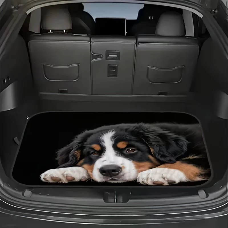 VIKAMA Bernese Mountain Dog Trunk Mat, Pet Cargo Liner, Non-Slip Boot Protector, Universal Fit Car Accessories, Stain-Resistant
