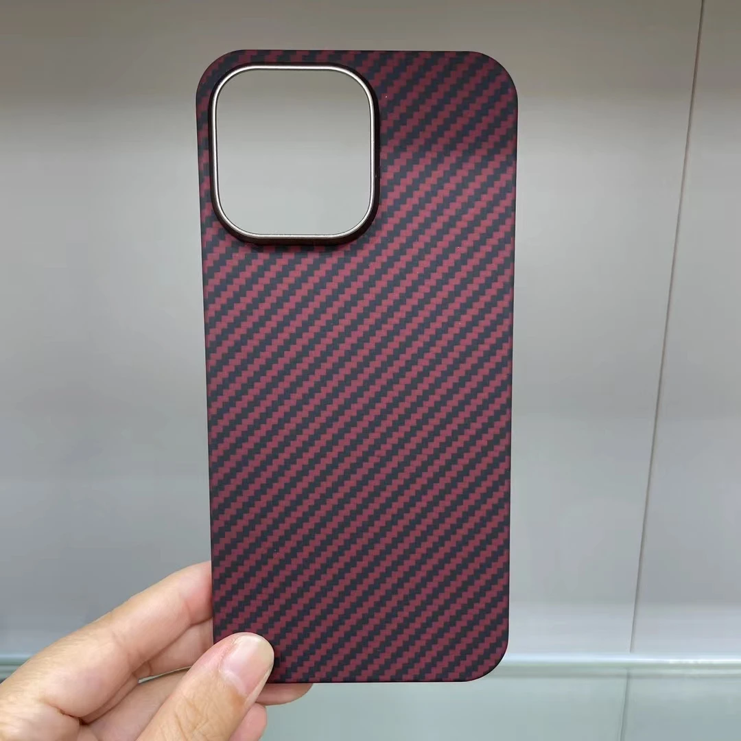 Imagem -05 - Carbon Fiber Bulletproof Case para Iphone Câmera Ring Cover Câmera Armor Matte Aramid Ultra Fino Leve 100 Genuine Carbon Fiber Iphone 15 Pro Max