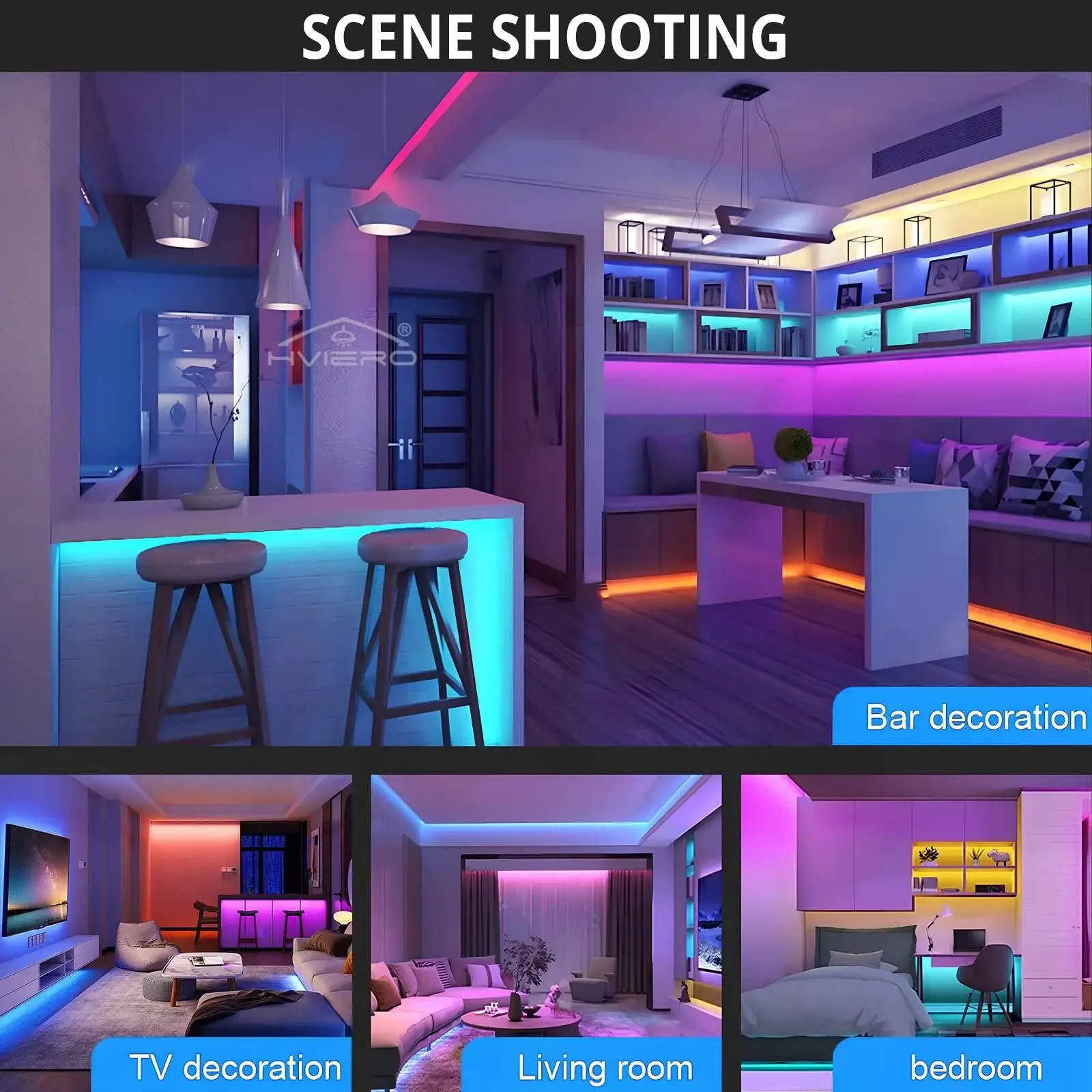 RGB Led Light Strip 5050 Wall Lamp Neon Flexible Ribbon Stripe 5M 10M DC 12V Diode Tape 24Key Controller Color For TV Backlight