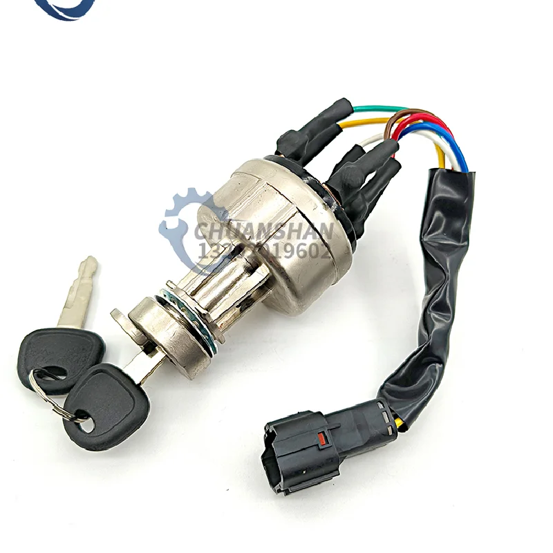 Excavator for Sany SY55 60 75 135 215C 235-8-9 Start ignition switch electric lock accessories