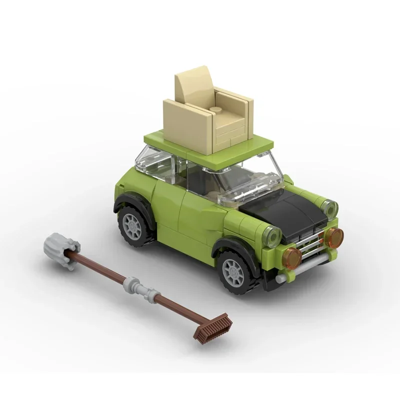 Car Series Moc Building Blocks Mr. Bean Mini Mark III Model Technology Bricks Legendary Sportscar DIY Toys For Kids Children