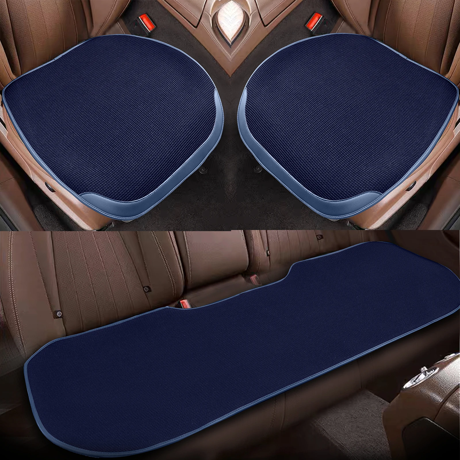 Удобные и дышащие Чехлы для автомобильных сидений Forbell из шелковой ткани со льдом, подушка для автомобильных сидений, летняя подушка для сидений с защитой от ожогов Удобные и дышащие Чехлы для автомобильных сидений Forbell из шелковой ткани со льдом, подушка для автомобильных сидений, летняя подушка для сидений с защитой от ожогов