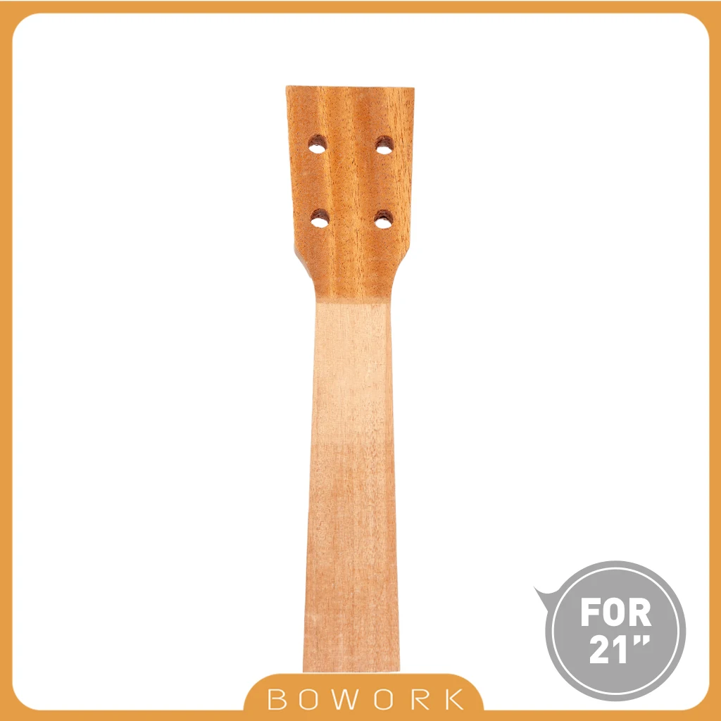 

21 Inches Soprano Ukulele Neck Mahogany Wood Necks With Tuning Peg Holes Martin Style Head For 4 Strings Guitar Ukulele Parts