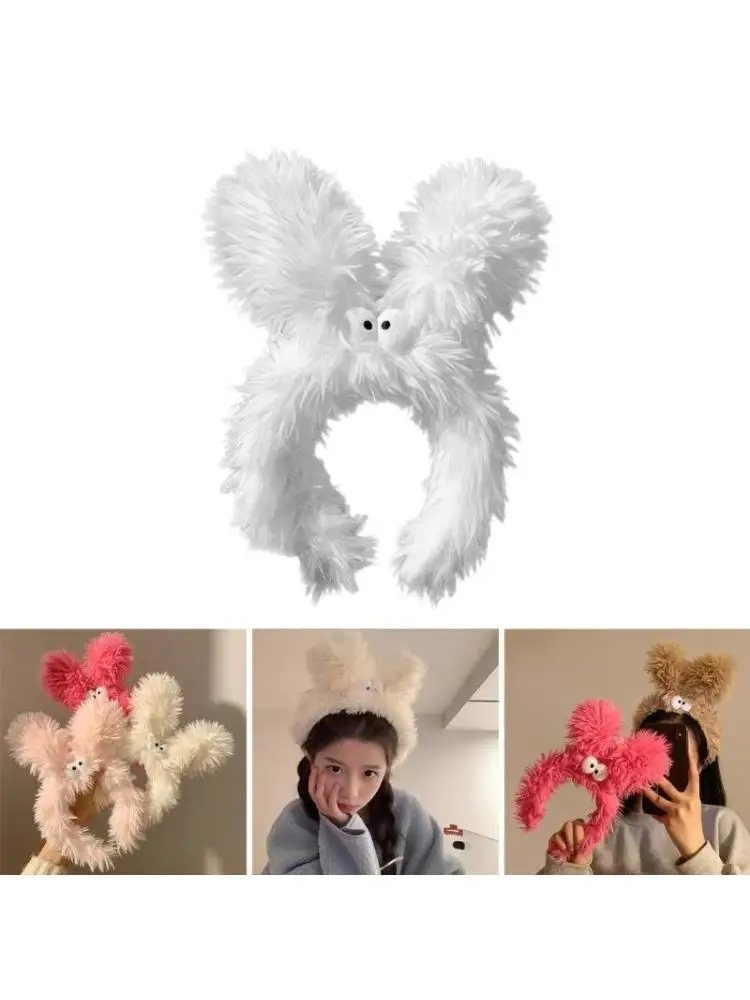 

31BB Plush Headbands Cartoon Headband Soft & Absorbent Comfort to Makeup Shower Wash Face Hairband for Teenagers Girls