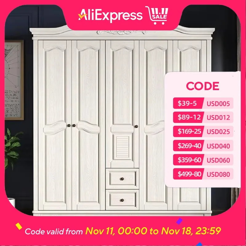 

Quiet Aesthetic Orgnizer Wardrobes Luxury Drawers Wooden Closet Bedroom Wardrobes Storage Clothes Guarda Roupas Furniture