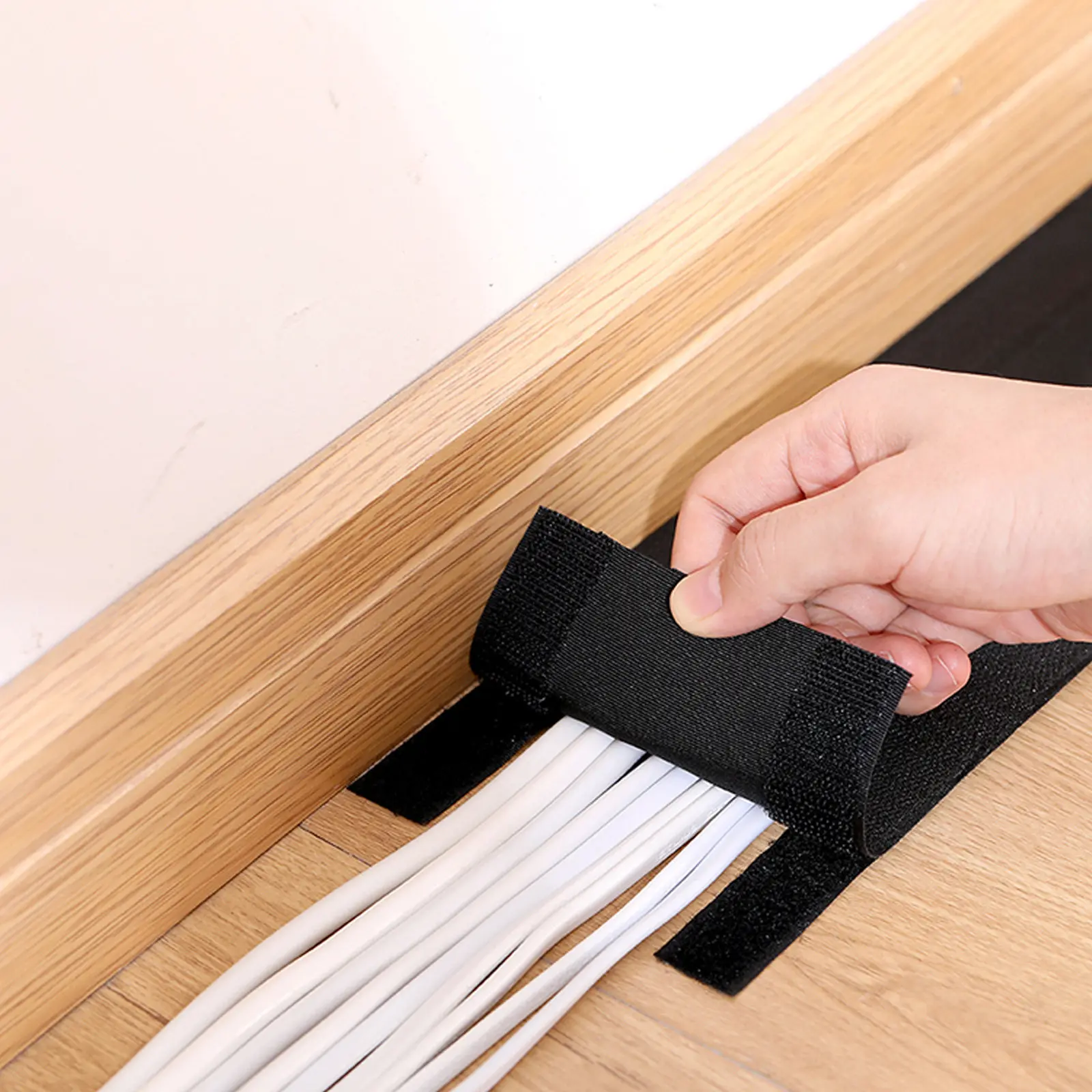 Cable Grip Strip 3 Meters Heavy Duty Nylon Floor Cable Cover for Carpet Under Desk Perimeter Tripping Prevention Wire Organizer